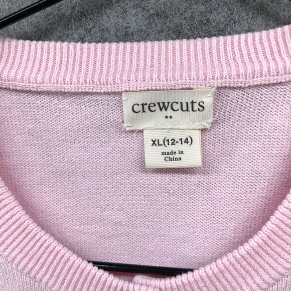 Crewcuts Girls XL 12-14 Casey Cardigan Sweater Rainbow Buttons Light Pink - Picture 5 of 9